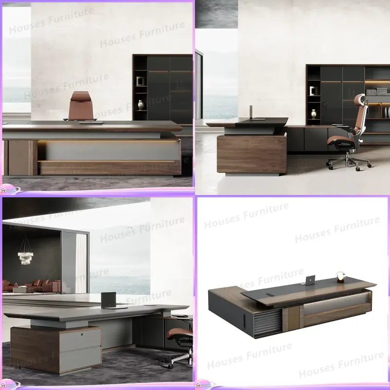 Office Furniture Table - Mesa Executiva de Luxo em Madeira