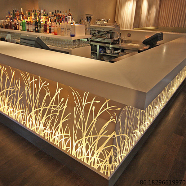 Reception Desk Counter - Balcão de Bar LED Translucido para