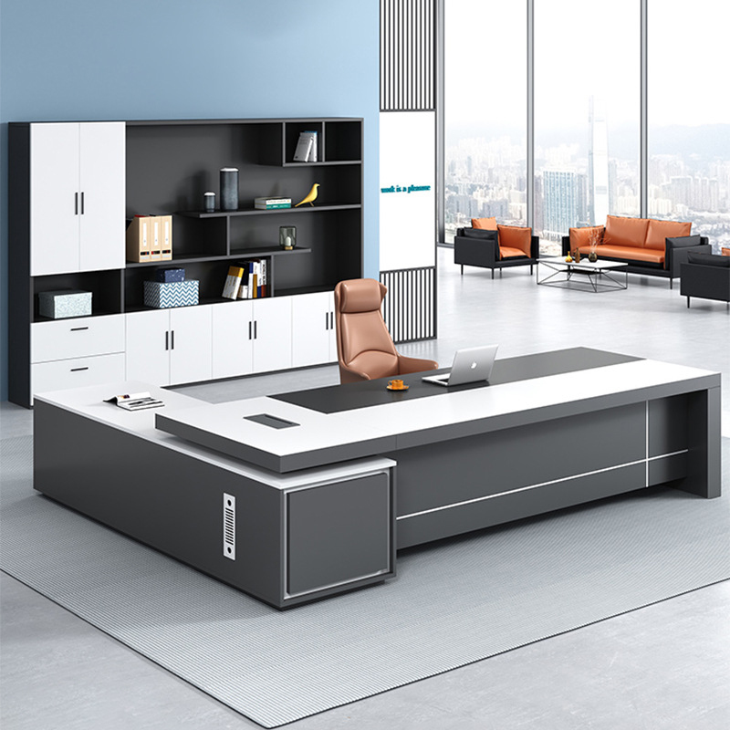 Xh Office Furniture - Conjunto de Cadeira e Mesa Brancos,