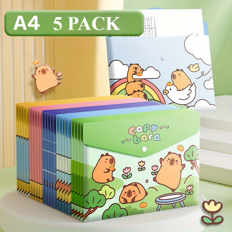 5 sacos de arquivo A4, sacos d - Binder Storage Box avaliação e preço