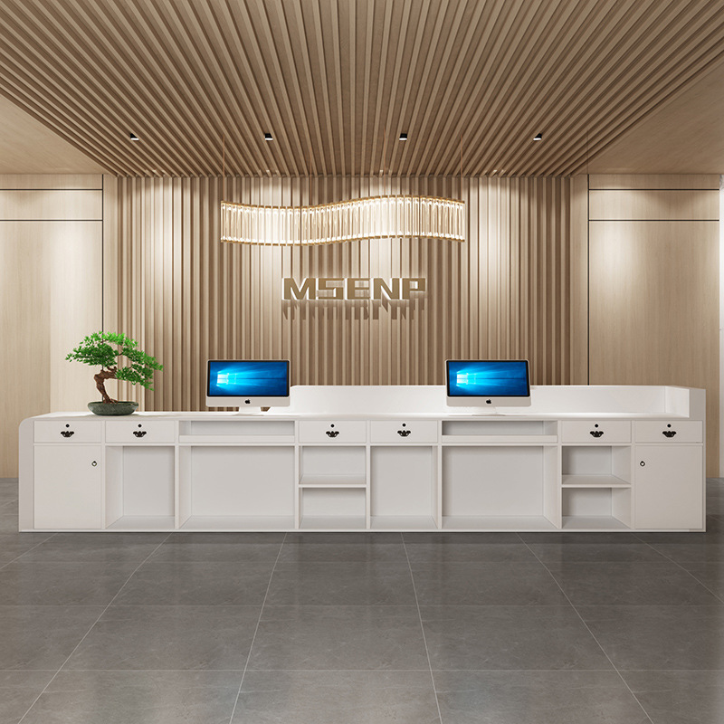 Contadores de checkout moderno - Reception Desk Counter avaliação e preço