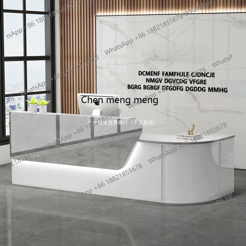 Balcão de caixa moderno para l - Reception Desk Counter avaliação e preço