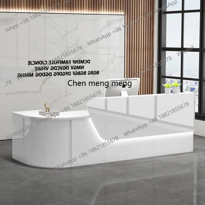 Balcão de caixa moderno para l - Reception Desk Counter avaliação e preço