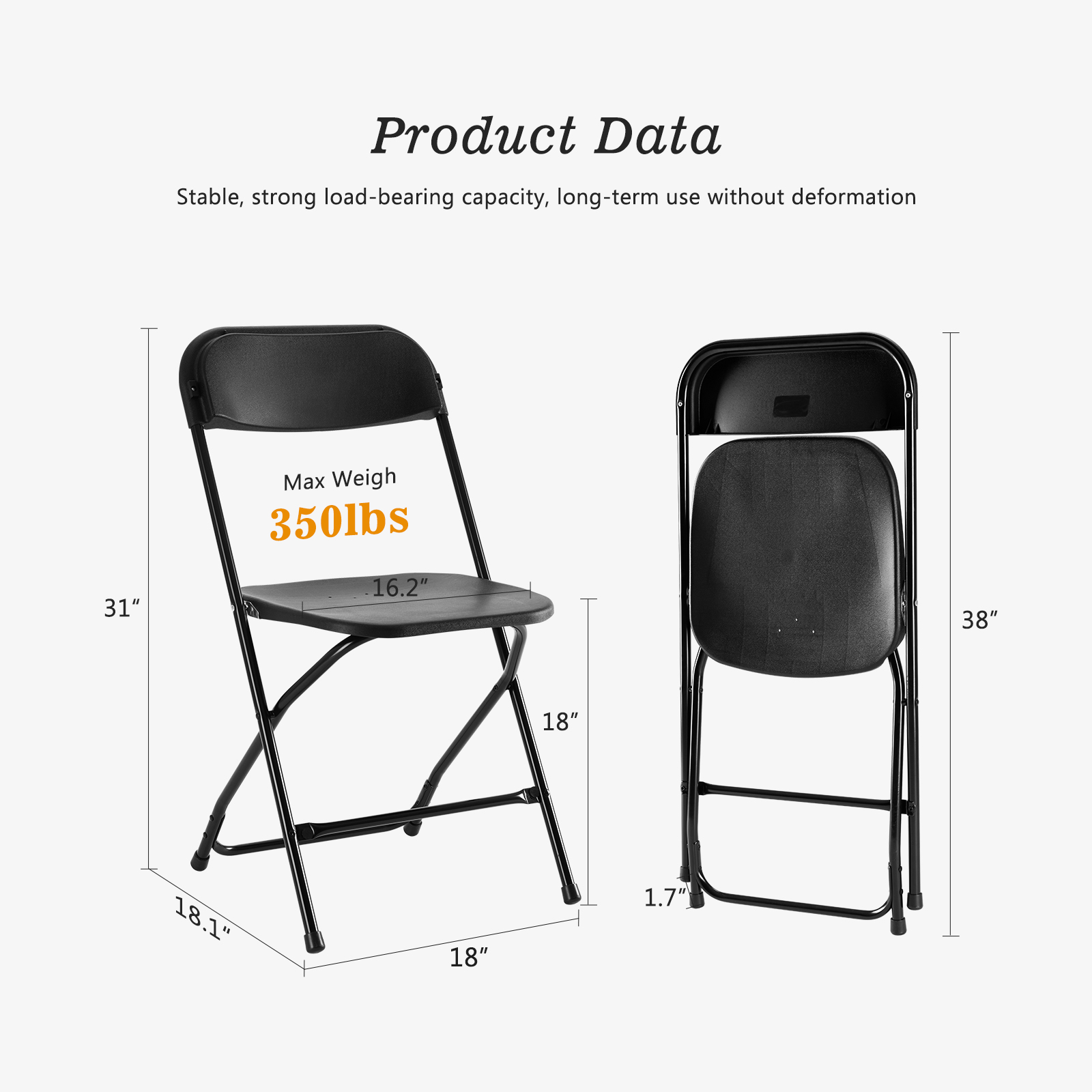 JHK Cadeira Dobrável de Plásti - Office Furniture For Sale avaliação e preço