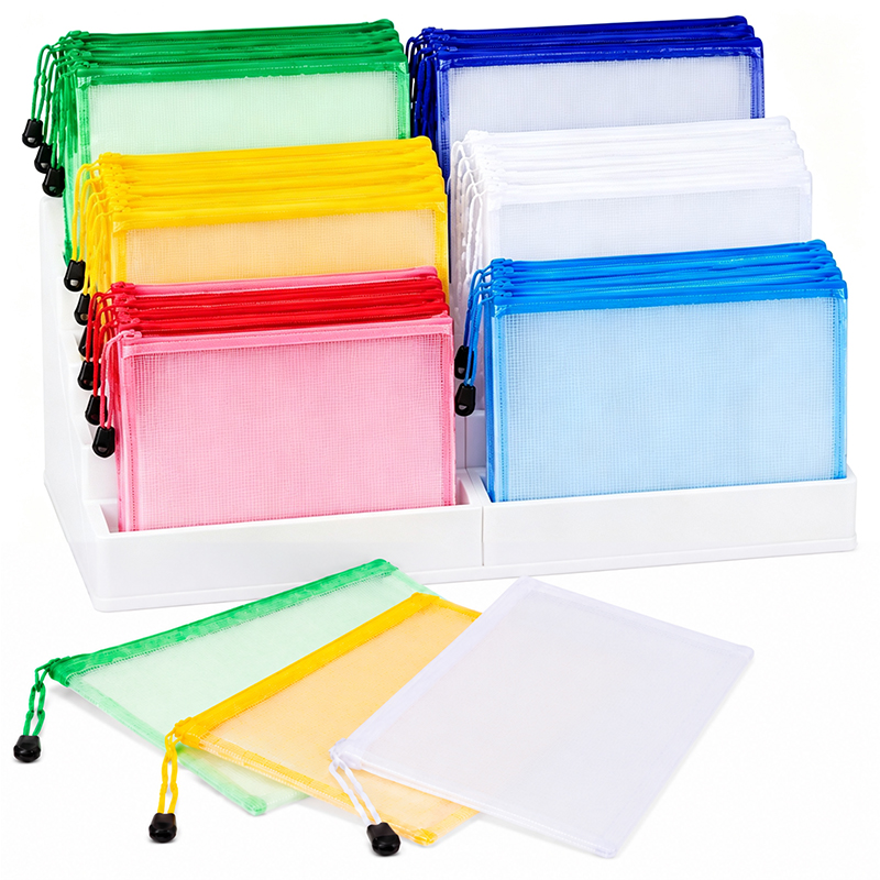 5/20PCS Bolsas de malha com zí - Binder Storage Box avaliação e preço