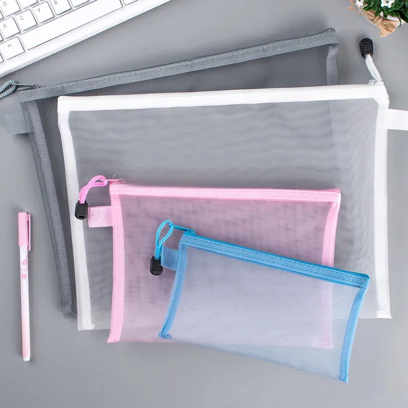 1 pçs a4/a5/a6 malha zíper bol - Binder Storage Box avaliação e preço